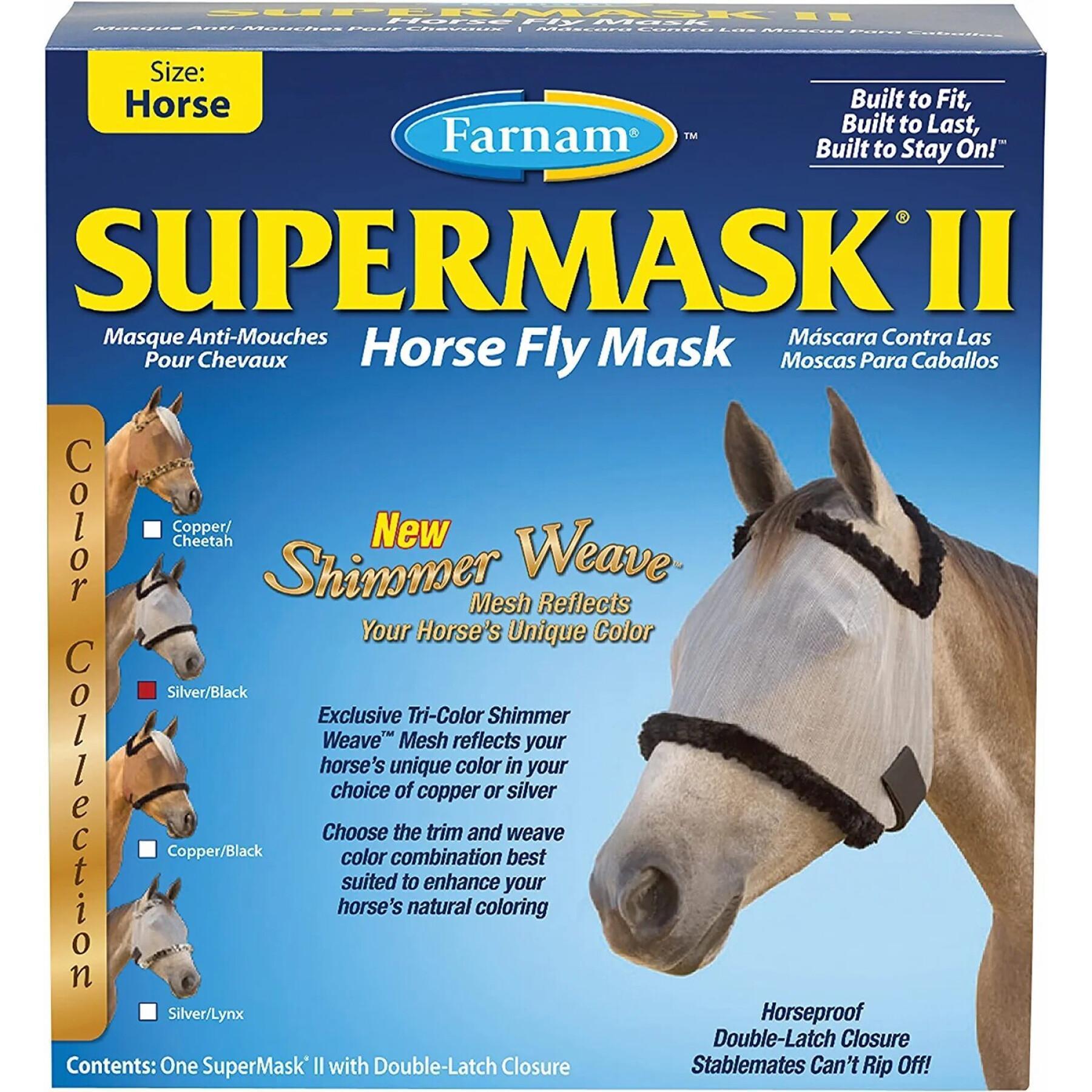 Maska przeciw muchom dla koni bez uszu Farnam Supermask II Horse Horse