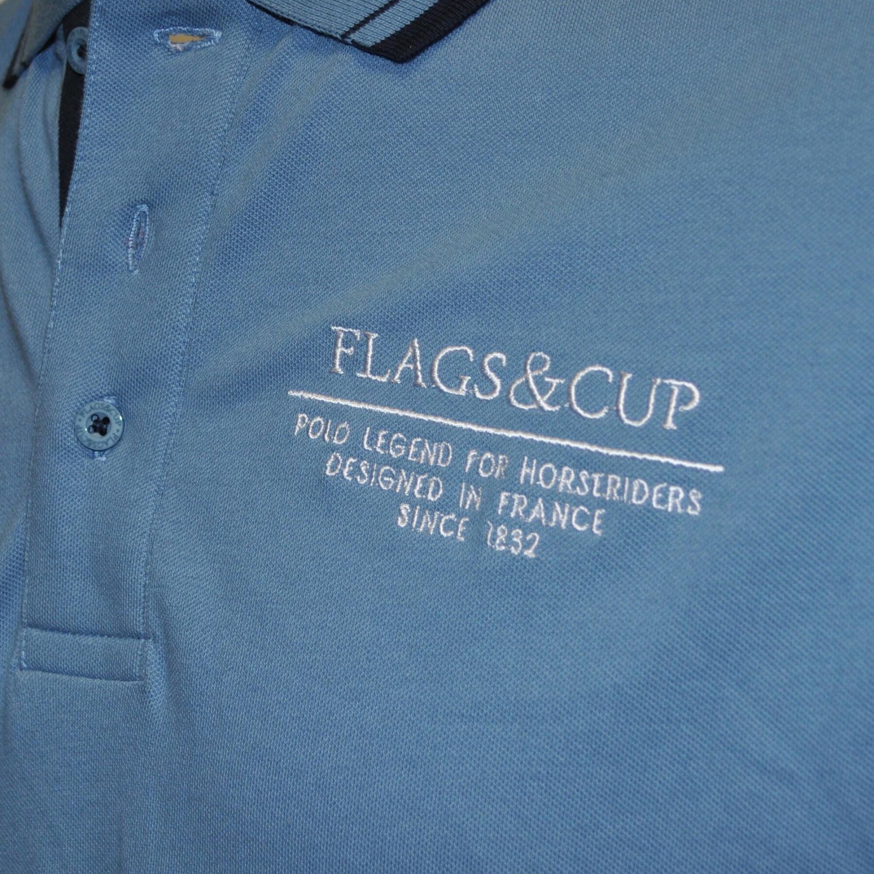 Dziecięca jeździecka koszulka polo Flags&Cup Oyon