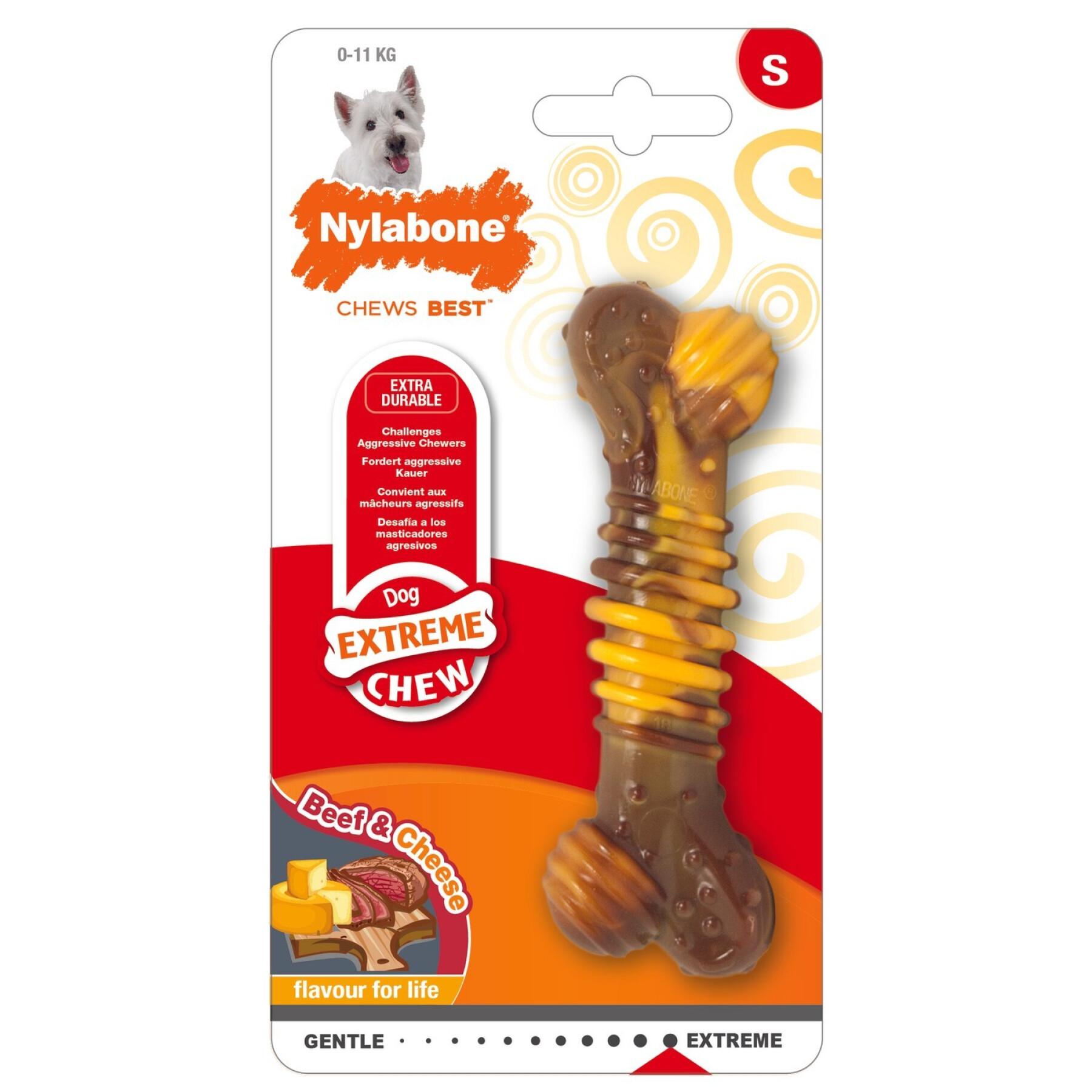 Zabawka dla psa Nylabone Extreme Chew - Texture Bone Steak And Cheese M