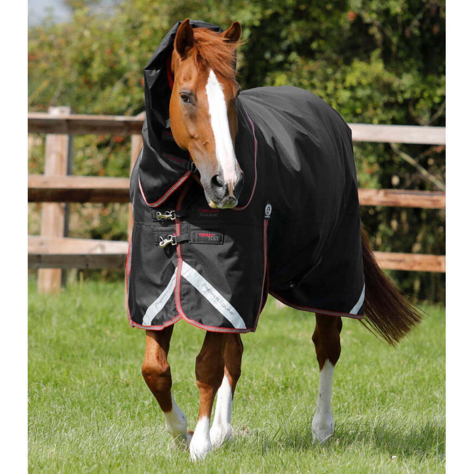 Outdoorowy koc dla koni z osłoną szyi Premier Equine Titan 100 g