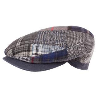 Tweedowy beret z patchworkowym wzorem Horka