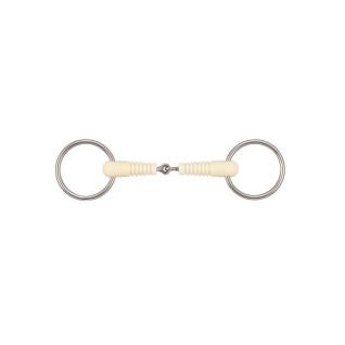 2 ring horse bit amouvialbe single joint Soyo Happy mouth "ribbed"