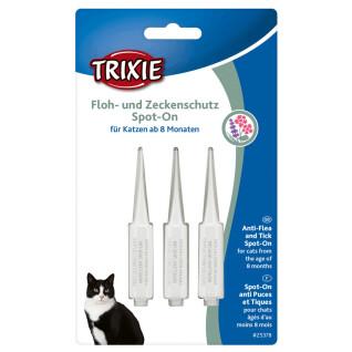 Zestaw 6 zestawów po 3 pipety przeciw pchłom i kleszczom dla kotów Trixie Spot-On