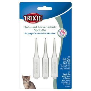 Zestaw 6 zestawów po 3 pipety przeciw pchłom i kleszczom dla kotów Trixie Spot-On